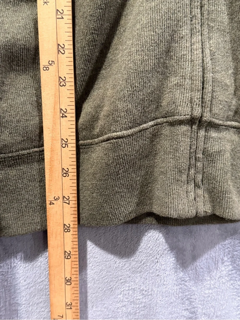 VTG Polo Ralph Lauren Sweater Mens L Olive Green Full Zip Mock Neck 100% Cotton